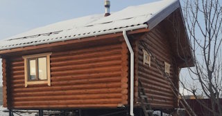 Баня из оцилиндрованного бревна под ключ в Кизилюрте - от 137293 рублей